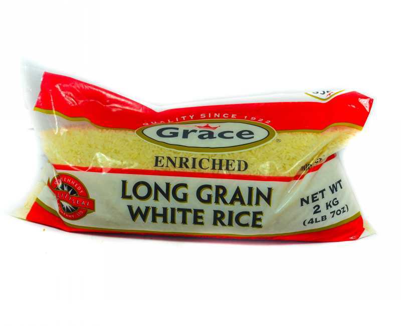 GRACE LONG GRAIN WHITE RICE 2kg Grocery Shopping Online Jamaica