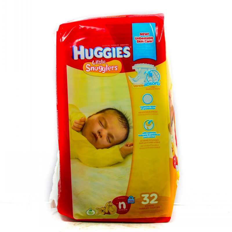 HUGGIES BABY DIAPER N/BORN L/SNUGGLER 32’S Grocery Shopping Online