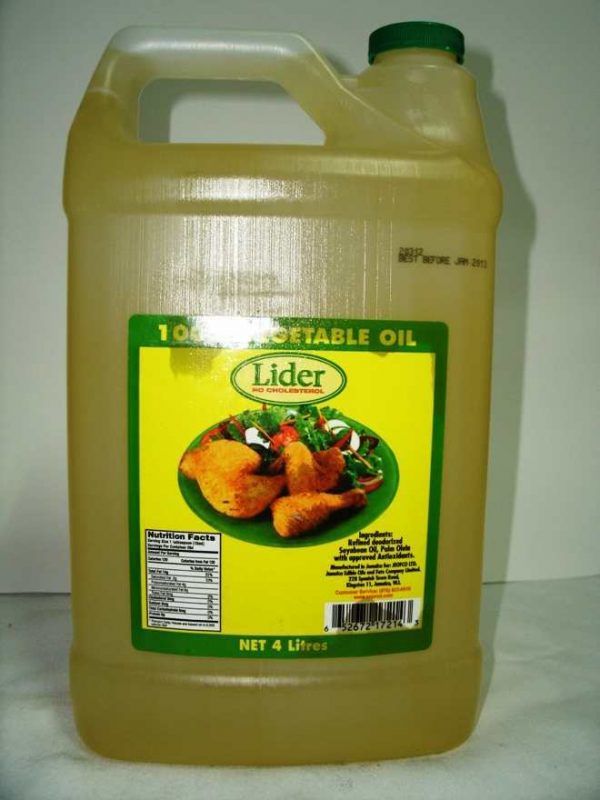 LIDER VEGETABLE OIL 4L - Grocery Shopping Online Jamaica